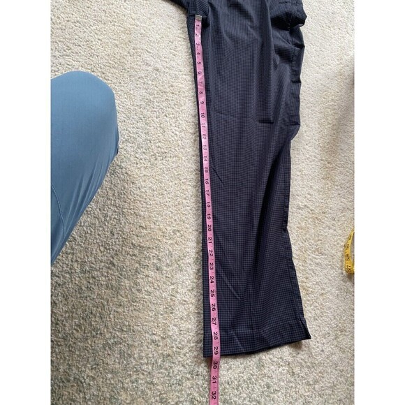 Nike Golf Pants Men's Size 34x34 Blue/Gray Checked Flat Front Polyester Stretch - Picture 4 of 6